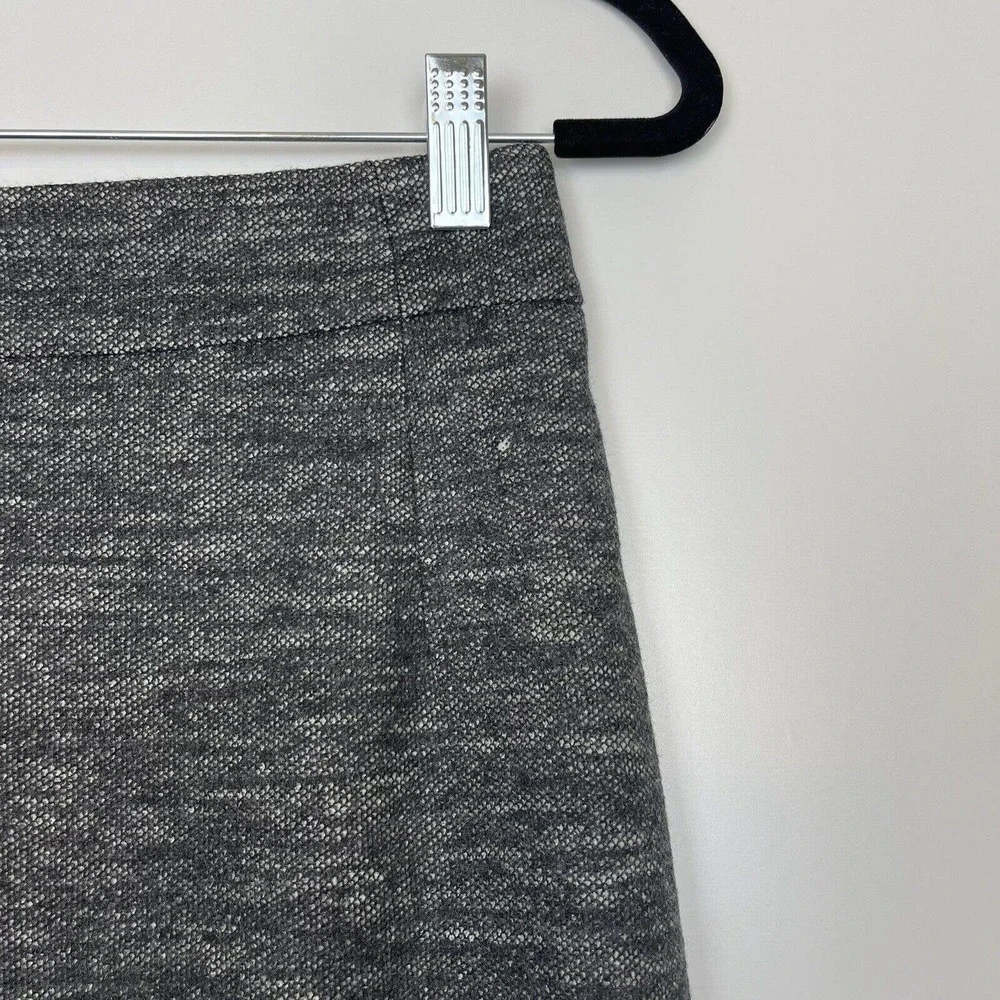 Theory Tweed Pencil Skirt Wool Blend Gray 4